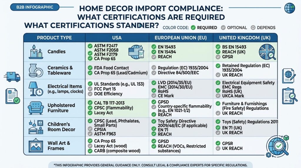 decor compliance matrix