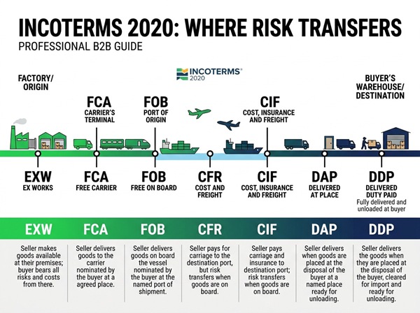 incoterms risk transfer char