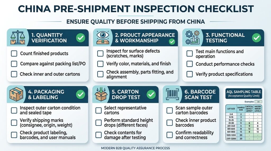 qc checklist infographic