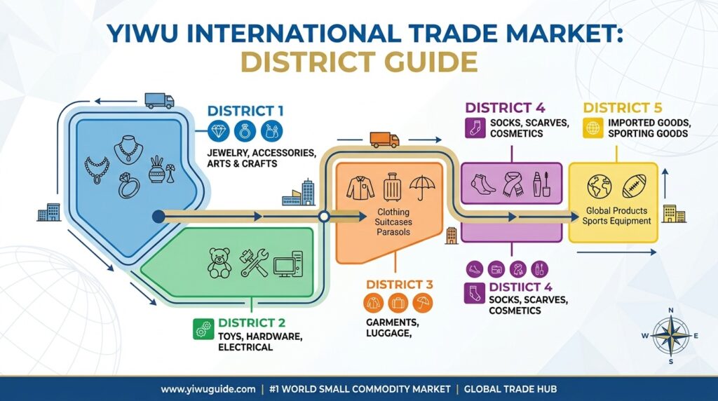 yiwu market districts map