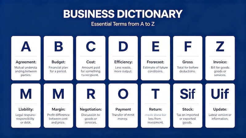 dictionary-glossary-style design