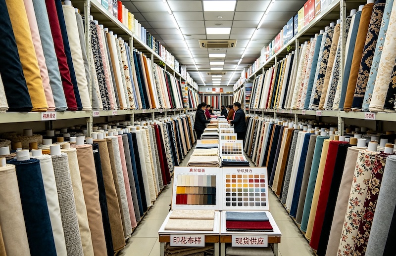 fabric rolls display