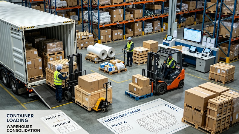 multi-item container loading