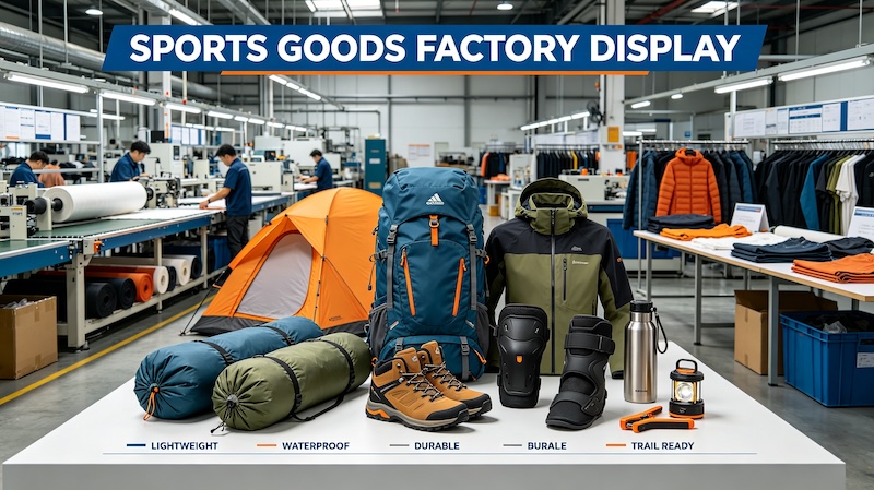 outdoor gear sports equipment display