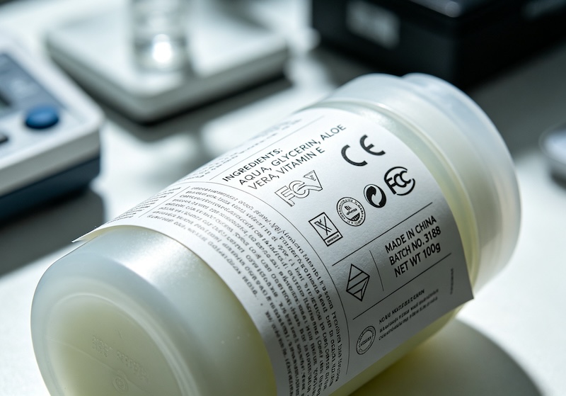 product label close-up